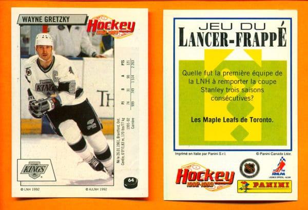 1992 PANINI French #64-Wayne Gretzky