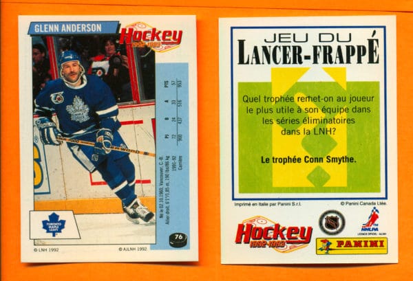 1992 PANINI French #76-Glenn Anderson