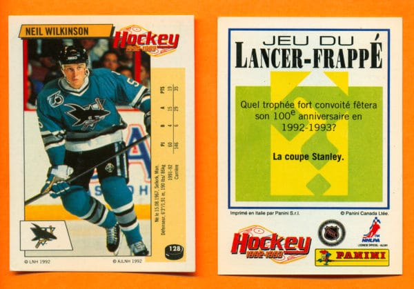 1992 PANINI French #128-Neil Wilkinson