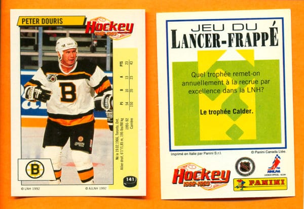 1992 PANINI French #141-Peter Douris