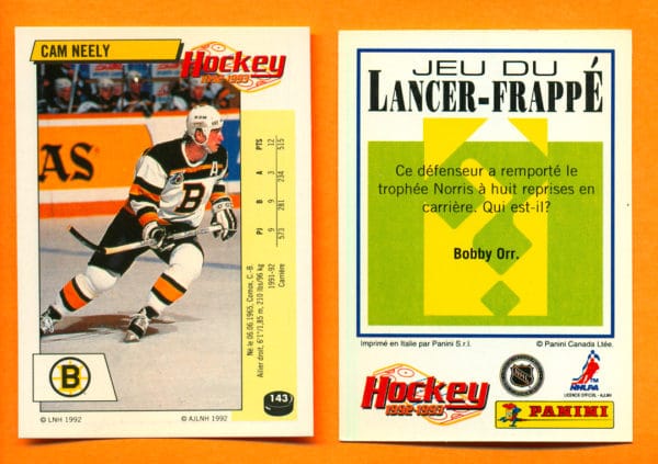 1992 PANINI French #143-Cam Neely