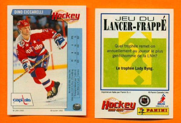 1992 PANINI French #160-Dino Ciccarelli