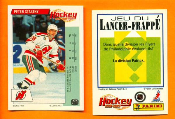 1992 PANINI French #174-Peter Stastny