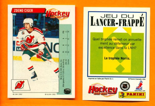 1992 PANINI French #175-Zdeno Ciger