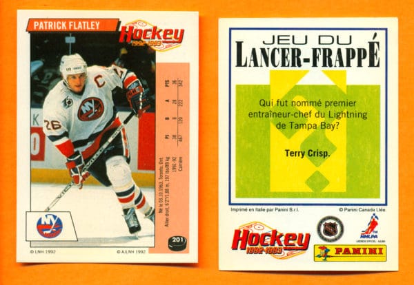 1992 PANINI French #201-Patrick Flatley