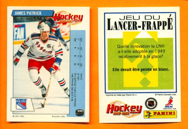 1992 PANINI French #240-James Patrick