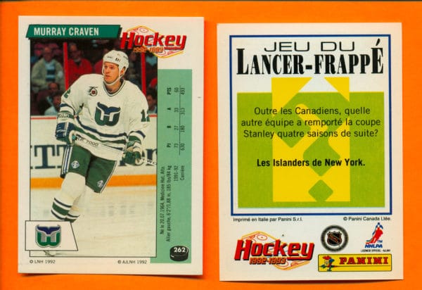 1992 PANINI French #262-Murray Craven