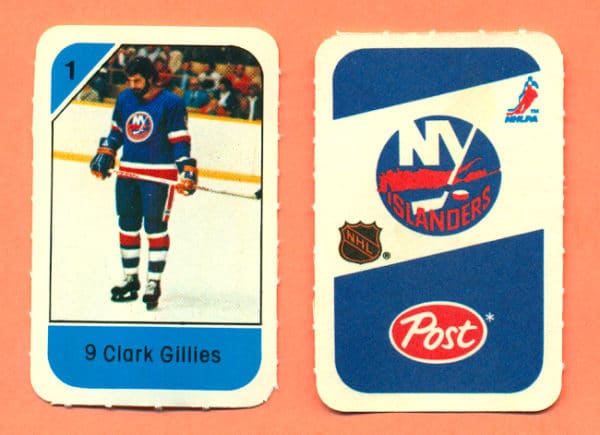 1982 Post Mini Cards #52-Clark Gillies