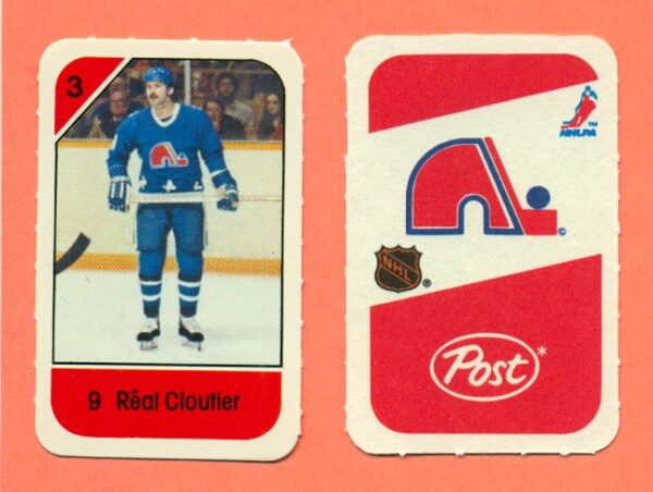 1982 Post Mini Cards #75-Real Cloutier