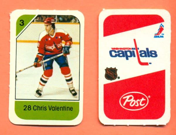 1982 Post Mini Cards #96-Chris Valentine