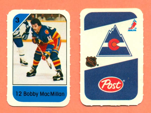 1982 Post Mini Cards #141-Bob MacMillan