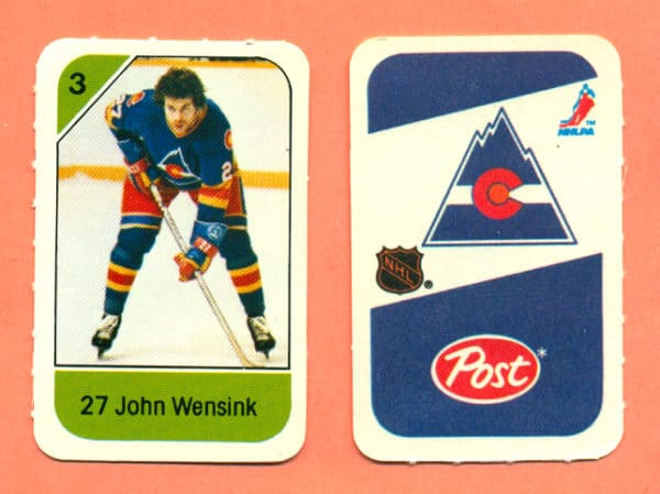 1982 Post Mini Cards #144-John Wensink