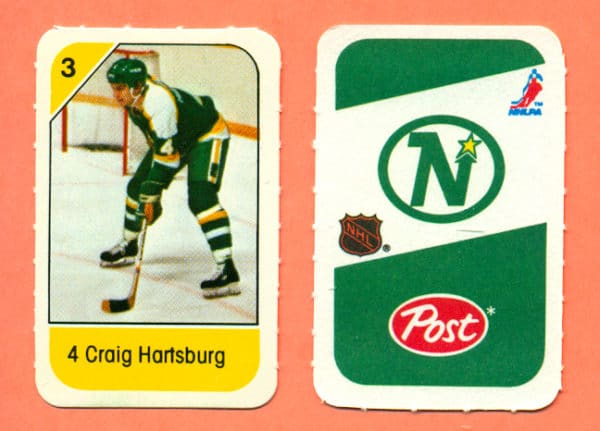 1982 Post Mini Cards #186-Craig Hartsburg