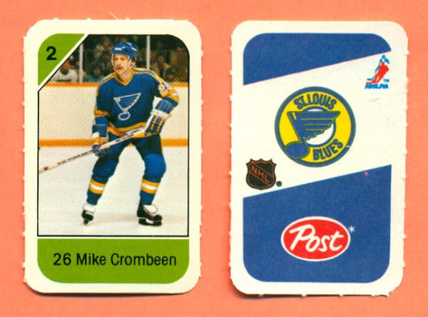 1982 Post Mini Cards #207-Mike Crombeen