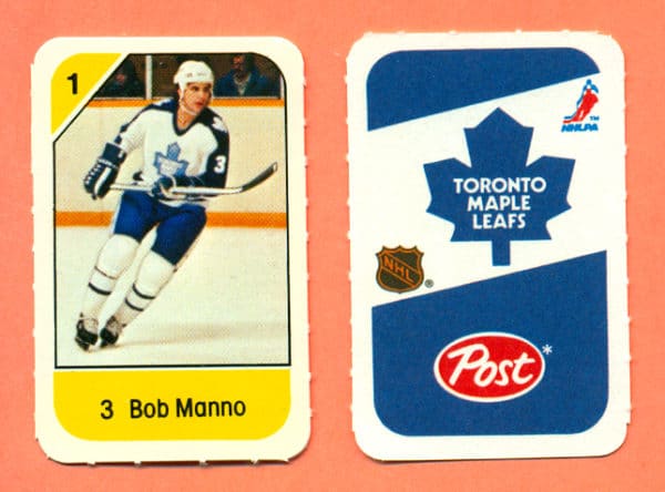 1982 Post Mini Cards #209-Bob Manno