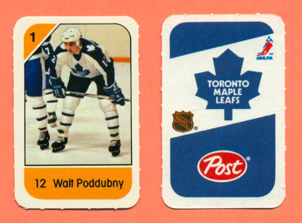 1982 Post Mini Cards #213-Walt Poddubny