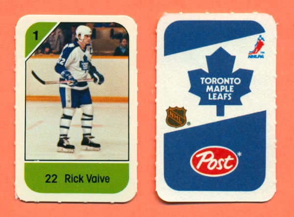 1982 Post Mini Cards #215-Rick Vaive