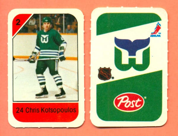 1982 Post Mini Cards #291-Chris Kotsopoulos