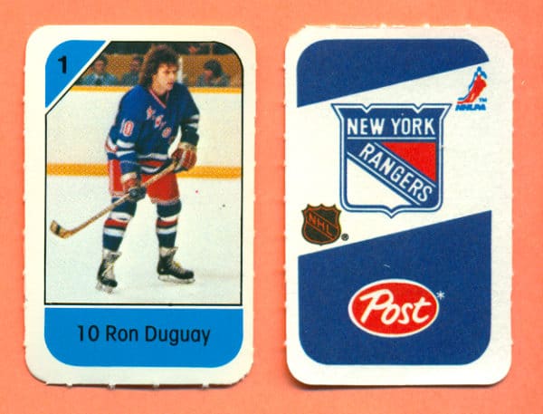 1982 Post Mini Cards #324-Ron Duguay