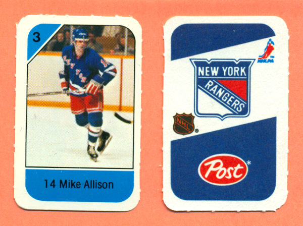 1982 Post Mini Cards #333-Mike Allison