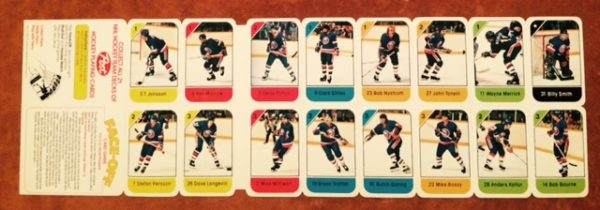 1982 Post Cereal NHL Mini Card Flat Panel New York Islanders