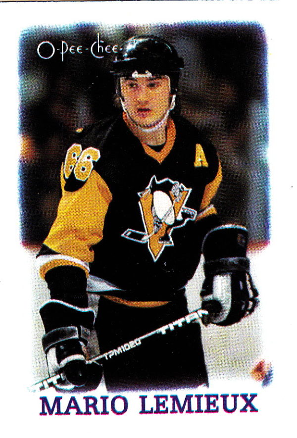 1988 OPC Mini Cards #19-Mario Lemieux