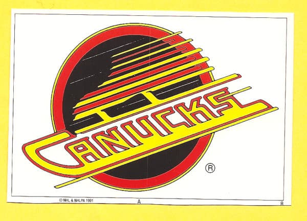 1991 PANINI Super #A- Canucks Logo