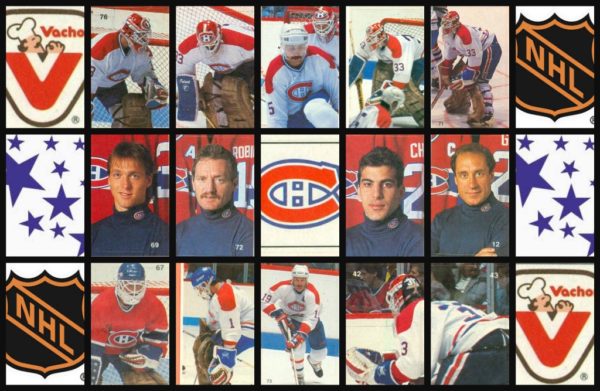 1987 Vachon Canadiens Food Issue NHL Stickers Set of 90 (23 Panels of stickers)