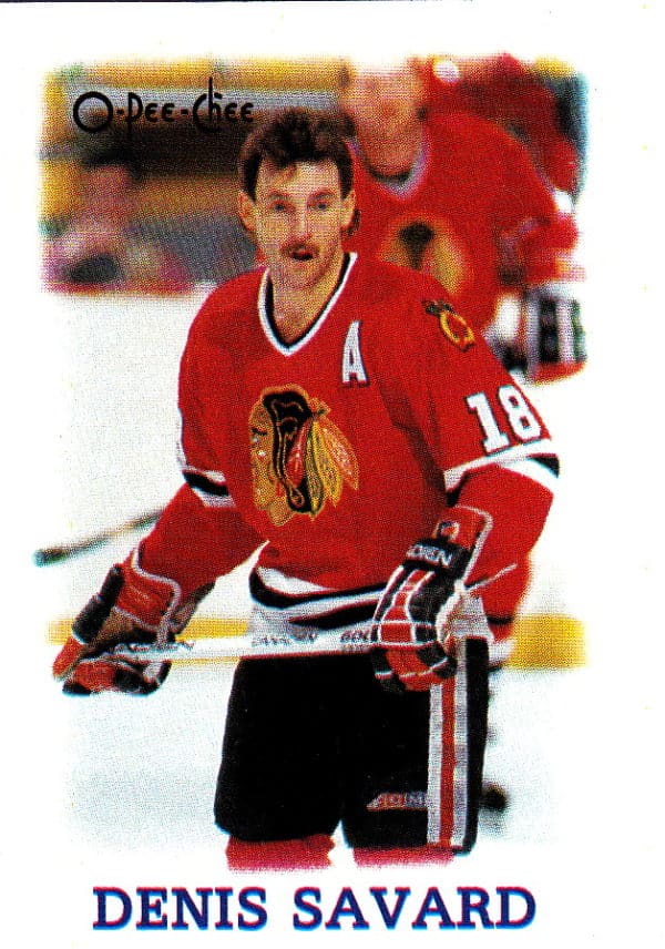 1988 OPC Mini Cards #34-Denis Savard