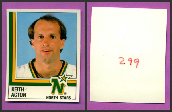 1987 PANINI 1 of 1 PROOF #299-Keith Acton