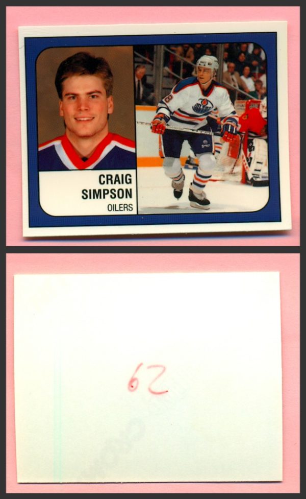 1988 PANINI 1 of 1 PROOF #62-Craig Simpson