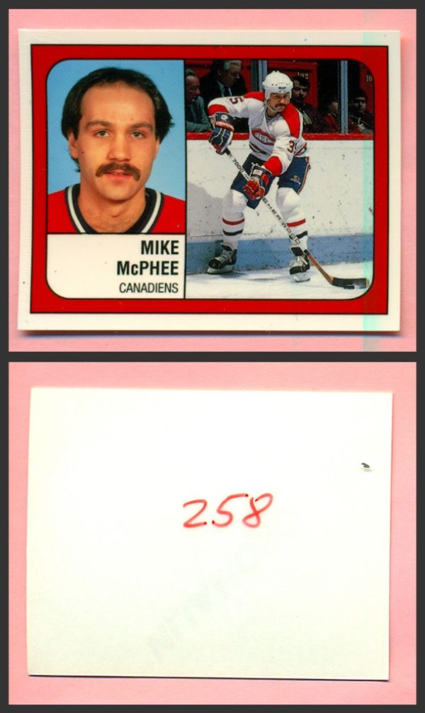 1988 PANINI 1 of 1 PROOF #258-Mike McPhee