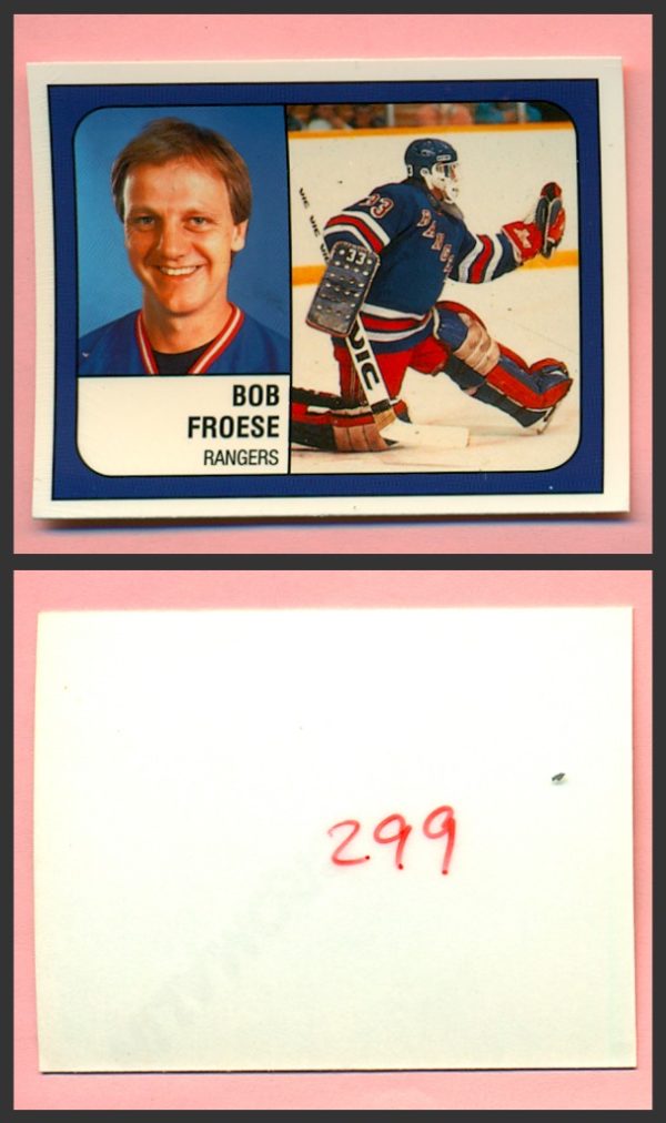 1988 PANINI 1 of 1 PROOF #299-Bob Froese