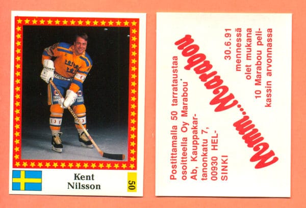 1991 Semic Finland #50-Kent Nilsson