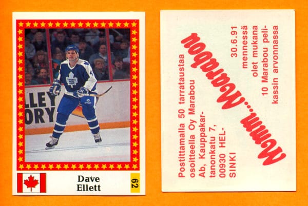 1991 Semic Finland #62-Dave Ellet