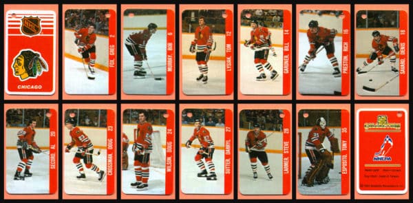 1983 Souhaits Renaissance NHL Mini Plastic Card Set of 140 Pieces - Image 17