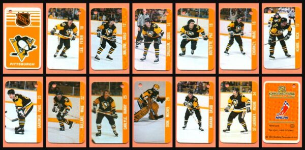 1983 Souhaits Renaissance NHL Mini Plastic Card Set of 140 Pieces - Image 18