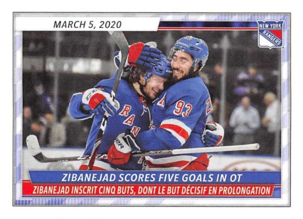 2020-21 TOPPS #325- Mika Zibanejad