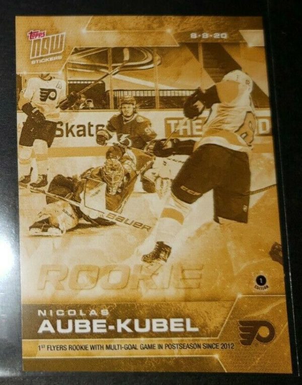 2020 PLAYOFFS TOPPS NOW Day 6 #SCP-32G Gold (picture proof) - Nicolas Aube-Kubel est (1 of 4)