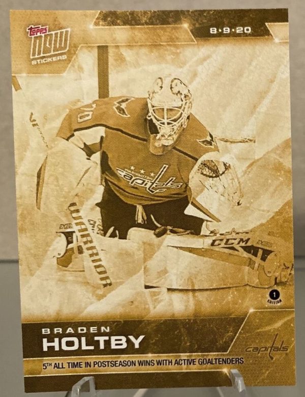 2020 PLAYOFFS TOPPS NOW Day 6 #SCP-34G Gold (picture proof) - Braden Holtby est (1 of 4)