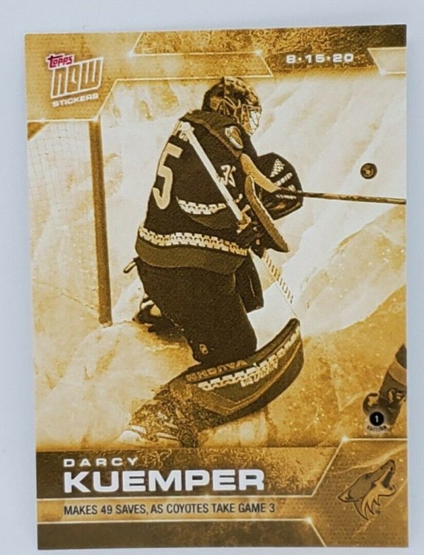 2020 PLAYOFFS TOPPS NOW Day 10 #SCP-67G Gold (picture proof) - Darcy Kuemper est (1 of 8)