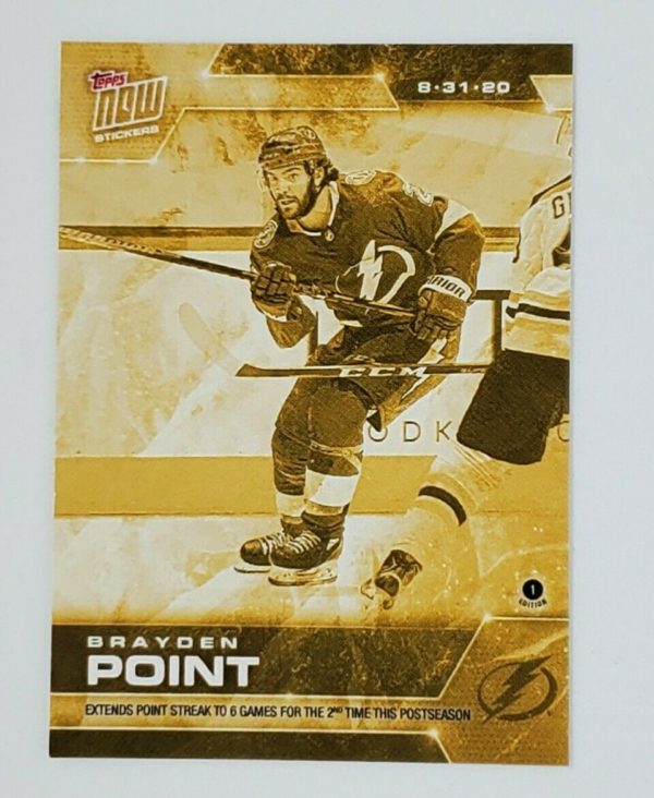 2020 PLAYOFFS TOPPS NOW Day 20 #SCP-127G Gold (picture proof) - Brayden Point 5 est (1 of 4)