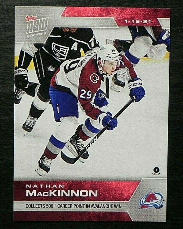 2020-21 TOPPS NOW  #9- Nathan MacKinnon  (1 of 1796)