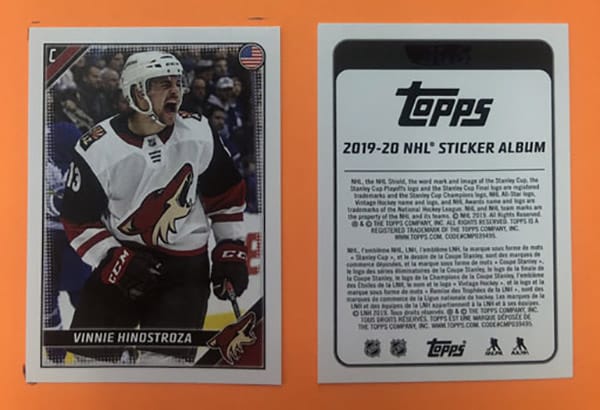 2019-20 Topps NHL Hockey Sticker Collection Box