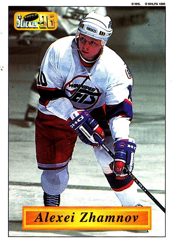 1996 Imperial Bashan #135-Alexei Zhamnov - NHL Hockey Stickers