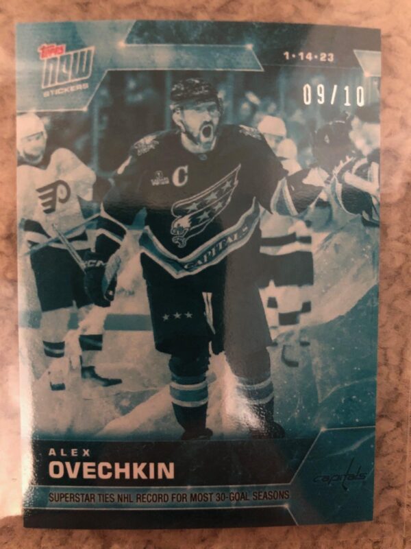 2022-23 Topps NOW Ice Parallel  #157- Alexander Ovechkin 10 (1 of 10)