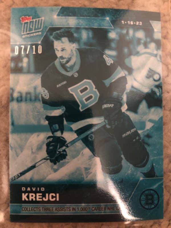 2022-23 Topps NOW Ice Parallel  #161- David Krejci 2 (1 of 10)