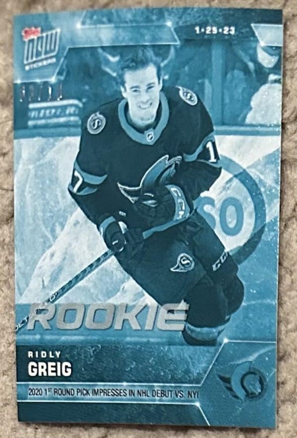 2022-23 Topps NOW Ice Parallel  #172- Ridly Greig (1 of 10)