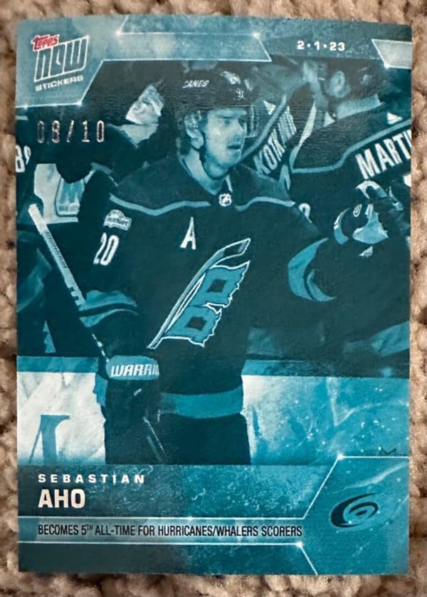 2022-23 Topps NOW Ice Parallel  #181- Sebastian Aho 3 (1 of 10)