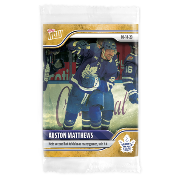 2023-24 TOPPS NOW 1/1 Gold Ice Parallel #11- Auston Matthews 2 (1 of 1)